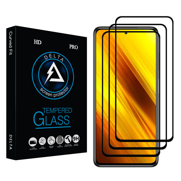 محافظ صفحه نمایش سرامیکی دلتا مدل PRO مناسب برای گوشی موبایل شیائومی Poco X3 بسته سه عددی