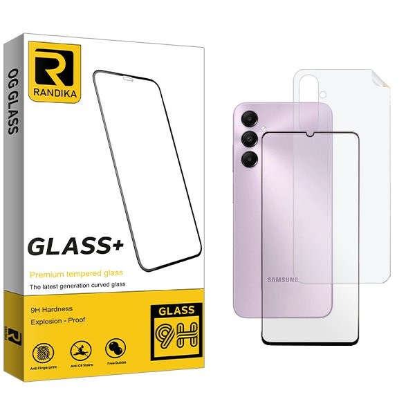 محافظ صفحه نمایش شیشه ای راندیکا مدل RK مناسب برای گوشی موبایل سامسونگ Galaxy A25 به همراه محافظ پشت گوشی