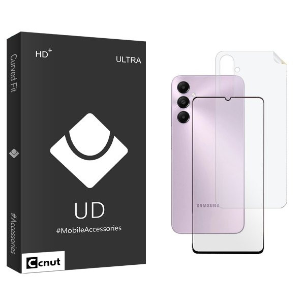 محافظ صفحه نمایش شیشه ای کوکونات مدل UDB مناسب برای گوشی موبایل سامسونگ Galaxy A05s  به همراه محافظ پشت گوشی
