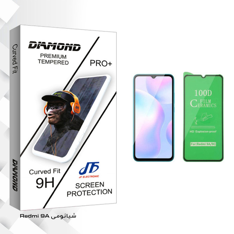 محافظ صفحه نمایش سرامیکی جی اف مدل Diamond glass مناسب برای گوشی موبایل شیائومی Redmi 9A