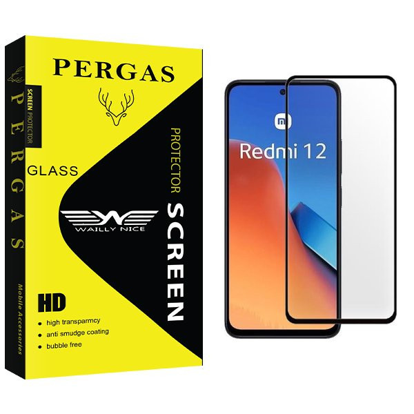 محافظ صفحه نمایش شیشه ای وایلی نایس مدل Pergas مناسب برای گوشی موبایل شیائومی Redmi 12