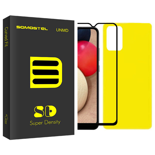 محافظ صفحه نمایش و پشت سوماستل مدل SD Glass مناسب برای گوشی موبایل سامسونگ Galaxy A02s