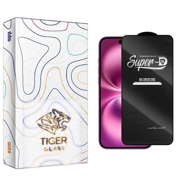 محافظ صفحه نمایش تایگر گلس مدل APL2newpkg SuperD مناسب برای گوشی موبایل اپل iPhone 16
