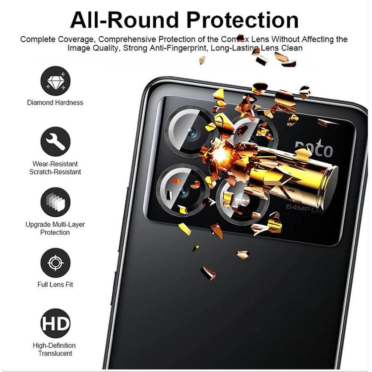 محافظ لنز دوربین گودزیلا مدل رینگی مناسب برای گوشی موبایل شیائومی Poco X6 Pro