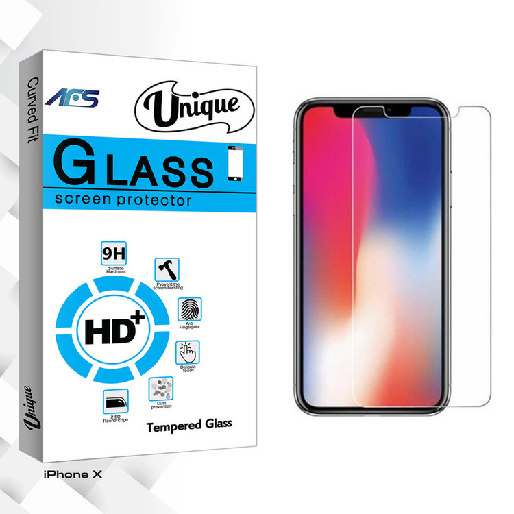محافظ صفحه نمایش ای اف اس مدل Unique Glass مناسب برای گوشی موبایل اپل iPhone X