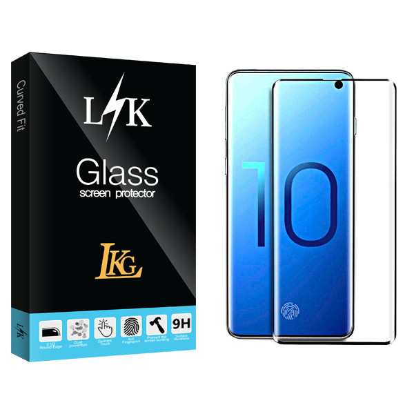 محافظ صفحه نمایش شیشه ای ال کا جی مدل LKK FLGL مناسب برای گوشی موبایل سامسونگ Galaxy S10