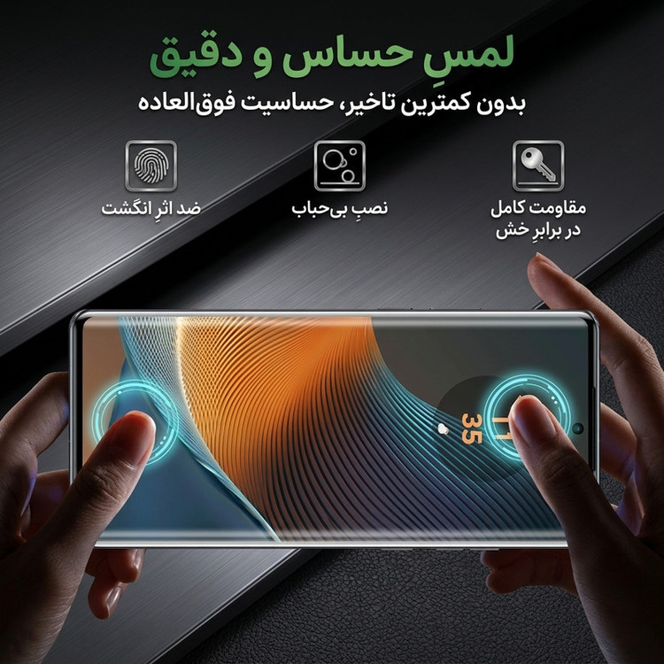 محافظ صفحه نمایش ال کا جی مدل FULLGL-LK مناسب برای گوشی موبایل آنر Honor 70