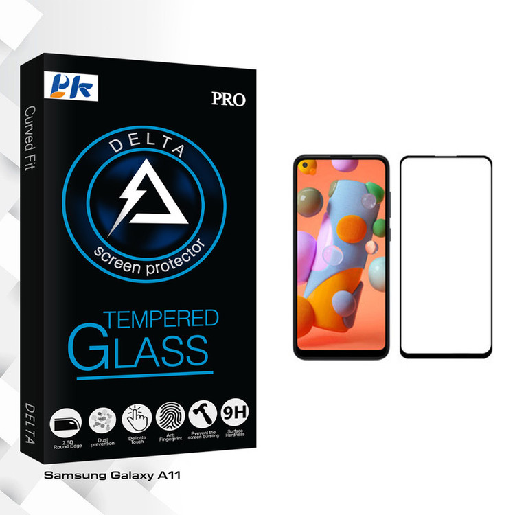 محافظ صفحه نمایش پی کی مدل Delta Glass مناسب برای گوشی موبایل سامسونگ Galaxy A11