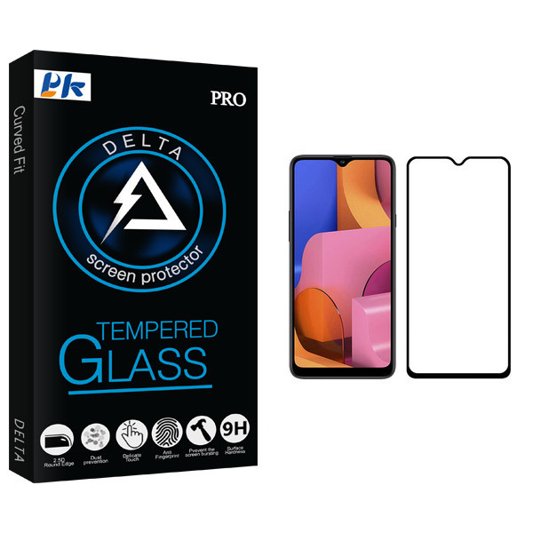 محافظ صفحه نمایش پی کی مدل Delta Glass مناسب برای گوشی موبایل سامسونگ Galaxy A20s