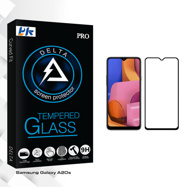 محافظ صفحه نمایش پی کی مدل Delta Glass مناسب برای گوشی موبایل سامسونگ Galaxy A20s