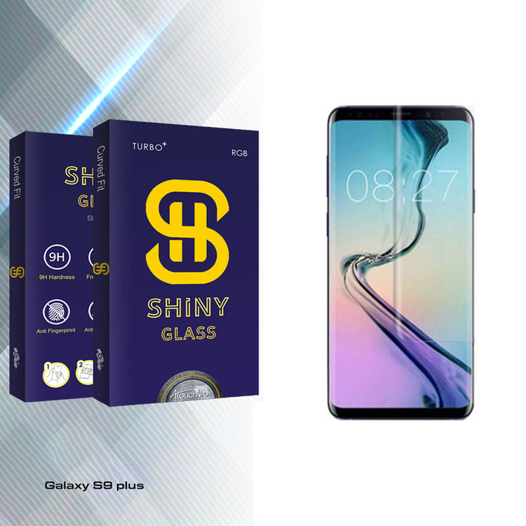 محافظ صفحه نمایش شیشه ای آتوچبو مدل Shiny Glass یووی UV مناسب برای گوشی موبایل سامسونگ Galaxy S9 plus