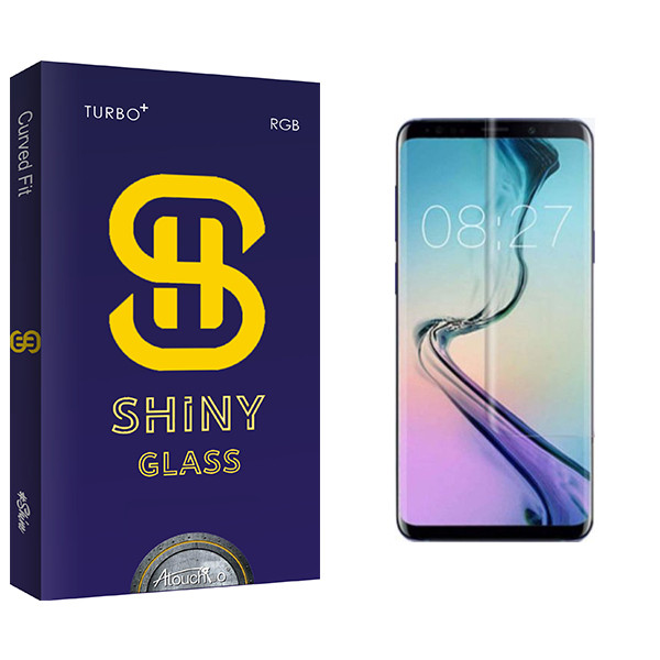 محافظ صفحه نمایش شیشه ای آتوچبو مدل Shiny Glass یووی UV مناسب برای گوشی موبایل سامسونگ Galaxy S9 plus