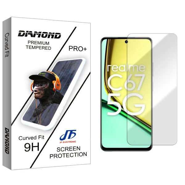 محافظ صفحه نمایش جی اف مدل Diamond مناسب برای گوشی موبایل ریلمی C67