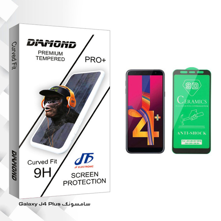 محافظ صفحه نمایش سرامیکی جی اف مدل Diamond glass مناسب برای گوشی موبایل سامسونگ Galaxy J4 Plus