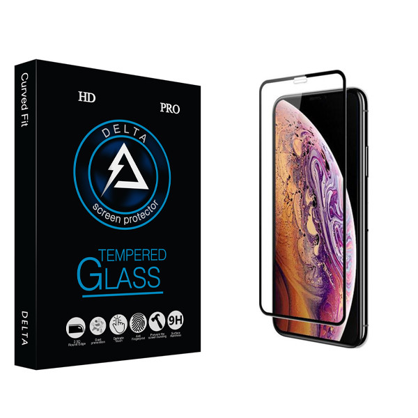 محافظ صفحه نمایش شیشه ای دلتا مدل HD مناسب برای گوشی موبایل اپل iPhone Xs/X