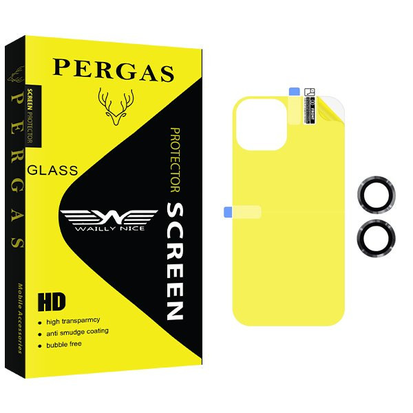 محافظ پشت گوشی وایلی نایس مدل Pergas مناسب برای گوشی موبایل اپل iPhone 11 به همراه محافظ لنز گوشی