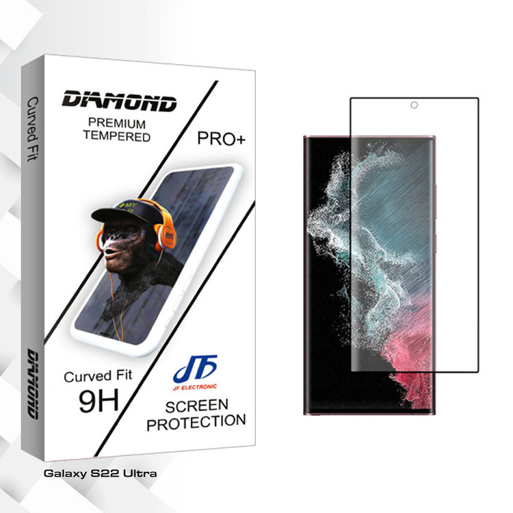 محافظ صفحه نمایش جی اف مدل Diamond Pro مناسب برای گوشی موبایل سامسونگ Galaxy S22 Ultra