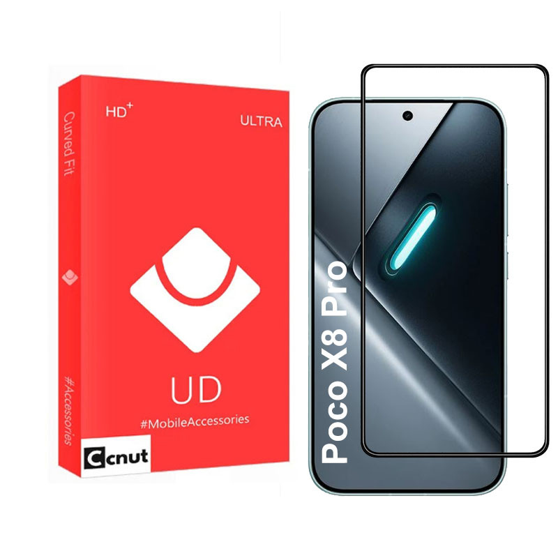 محافظ صفحه نمایش شیشه ای کوکونات مدل FULL-UDR مناسب برای گوشی موبایل شیائومی Poco X8 Pro