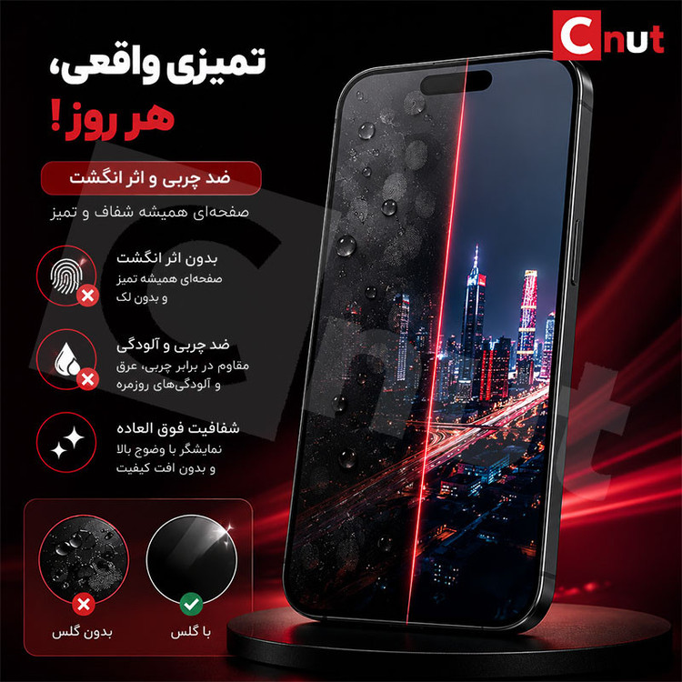 محافظ صفحه نمایش شیشه ای کوکونات مدل FULL-UDR مناسب برای گوشی موبایل شیائومی Poco X8 Pro