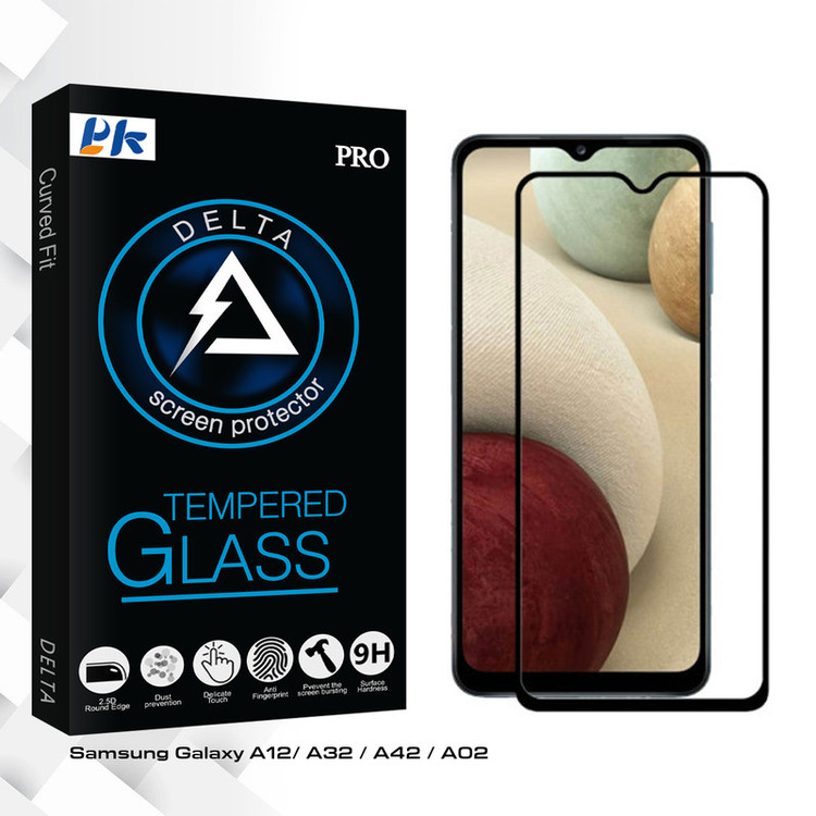 محافظ صفحه نمایش سرامیکی مات پی کی مدل Delta Glass مناسب برای گوشی موبایل سامسونگ Galaxy A12/ A32 / A42/ A02