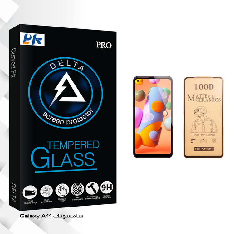 محافظ صفحه نمایش سرامیکی پی کی مدل Delta Glass مناسب برای گوشی موبایل سامسونگ Galaxy A11