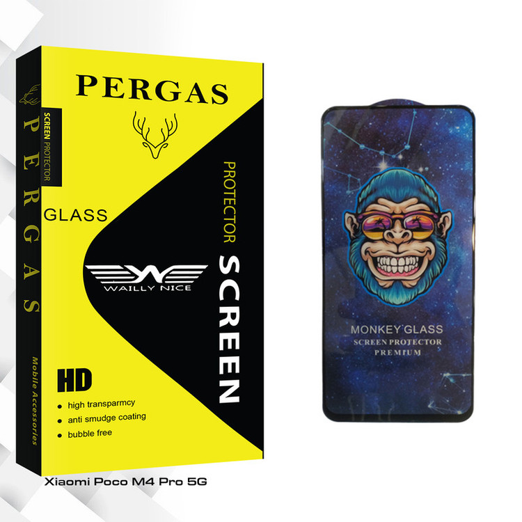 محافظ صفحه نمایش وایلی نایس مدل Pergas GlassMonkey مناسب برای گوشی موبایل شیائومی Poco M4 Pro 5G