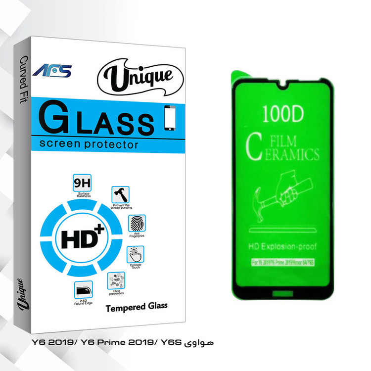 محافظ صفحه نمایش ای اف اس مدل Unique Glass مناسب برای گوشی موبایل هوآوی Y6 2019/ Y6 Prime 2019/ Y6S