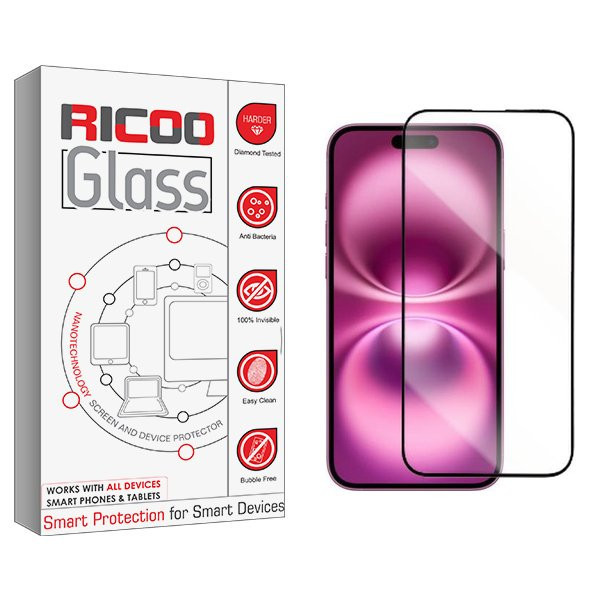 محافظ صفحه نمایش ریکو مدل RiC2newpkg مناسب برای گوشی موبایل اپل iPhone 16