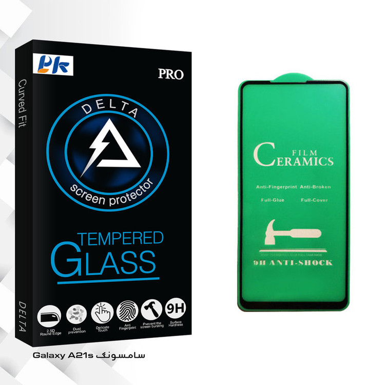 محافظ صفحه نمایش سرامیکی پی کی مدل Delta Glass مناسب برای گوشی موبایل سامسونگ Galaxy A21s