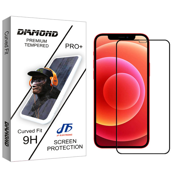 محافظ صفحه نمایش جی اف مدل Diamond glass مناسب برای گوشی موبایل اپل Iphone 12 ProMax