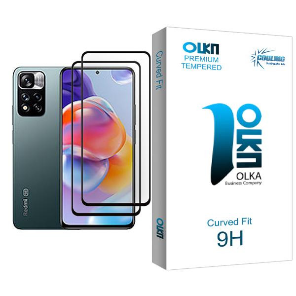 محافظ صفحه نمایش کولینگ مدل Olka Glass MIX002 مناسب برای گوشی موبایل شیائومی Redmi Note 11 Pro+ 5G بسته دو عددی