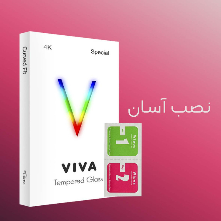 محافظ گلس پشت گوشی ویوا مدل 4K مناسب برای آیفون X/Xs