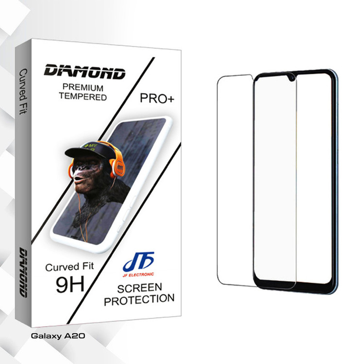 محافظ صفحه نمایش شیشه ای جی اف مدل Diamond Glass مناسب برای گوشی موبایل سامسونگ Galaxy A20