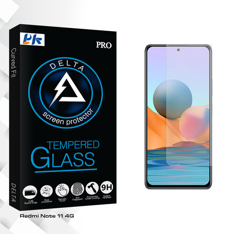 محافظ صفحه نمایش پی کی مدل Delta Glass مناسب برای گوشی موبایل شیائومی Redmi Note 11 4G
