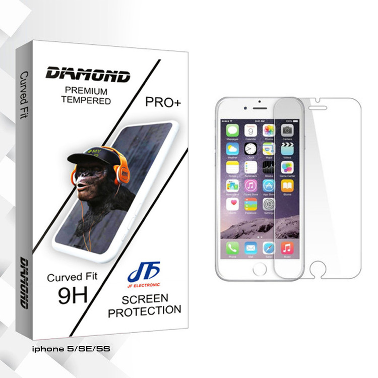 محافظ صفحه نمایش جی اف مدل Diamond glass مناسب برای گوشی موبایل اپل iphone 5/SE/5S