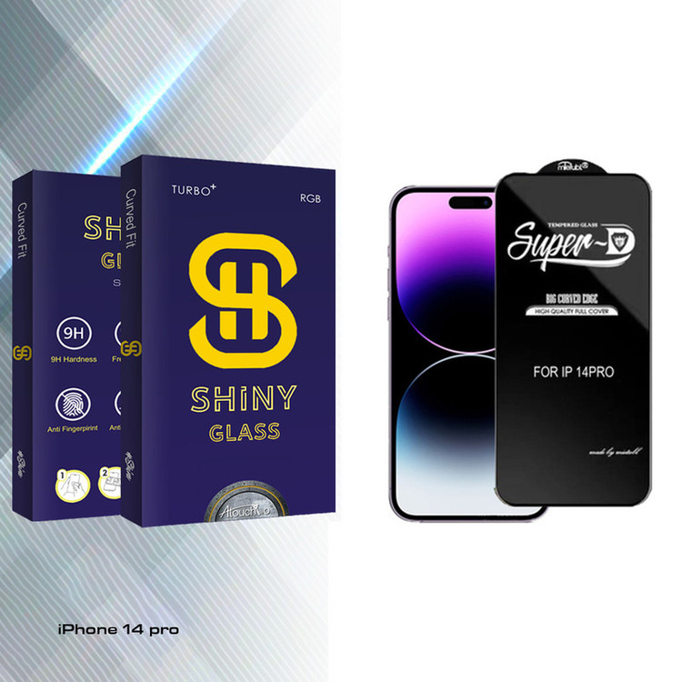 محافظ صفحه نمایش آتوچبو مدل Shiny super-D مناسب برای گوشی موبایل اپل iPhone 14 pro
