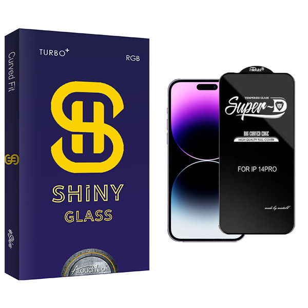 محافظ صفحه نمایش آتوچبو مدل Shiny super-D مناسب برای گوشی موبایل اپل iPhone 14 pro