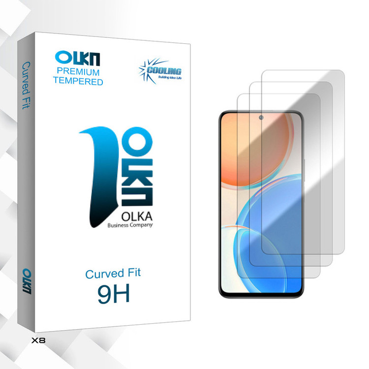 محافظ صفحه نمایش شیشه ای کولینگ مدل Olka GlassMIX2106 مناسب برای گوشی موبایل آنر X8 بسته سه عددی