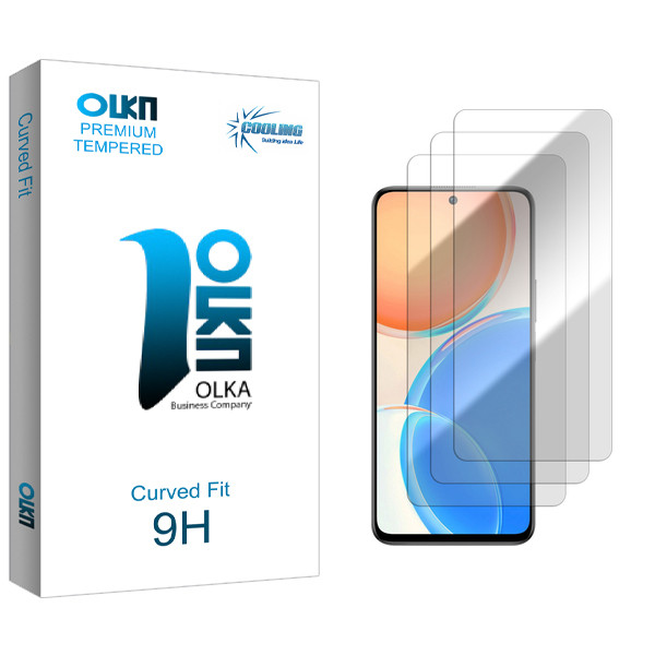 محافظ صفحه نمایش شیشه ای کولینگ مدل Olka GlassMIX2106 مناسب برای گوشی موبایل آنر X8 بسته سه عددی