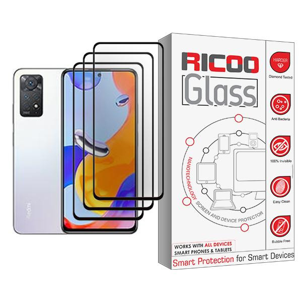 محافظ صفحه نمایش ریکو مدل Glass MIX003 مناسب برای گوشی موبایل شیائومی Redmi Note 11 Pro بسته سه عددی