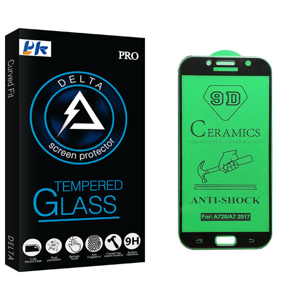 محافظ صفحه نمایش سرامیکی پی کی مدل Delta Glass مناسب برای گوشی موبایل سامسونگ Galaxy A7 2017/ A720