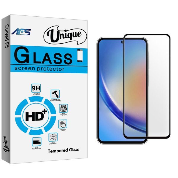 محافظ صفحه نمایش شیشه ای ای اف اس مدل Unique مناسب برای گوشی موبایل سامسونگ Galaxy A35/A55