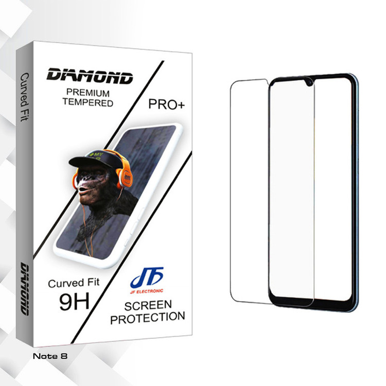 محافظ صفحه نمایش شیشه ای جی اف مدل Diamond Glass مناسب برای گوشی موبایل شیائومی Note 8