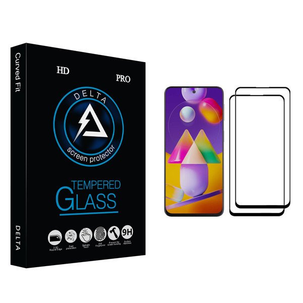 محافظ صفحه نمایش دلتا مدل Fit مناسب برای گوشی موبایل سامسونگ Galaxy M31s بسته دو عددی