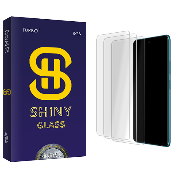 محافظ صفحه نمایش شیشه ای آتوچبو مدل Shiny Glass MIX3 مناسب برای گوشی موبایل موتورولا Moto G22 بسته سه عددی