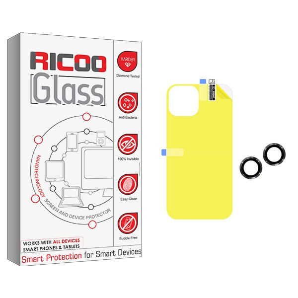 محافظ پشت گوشی ریکو مدل RiC2 مناسب برای گوشی موبایل اپل iPhone 13  به همراه محافظ لنز گوشی