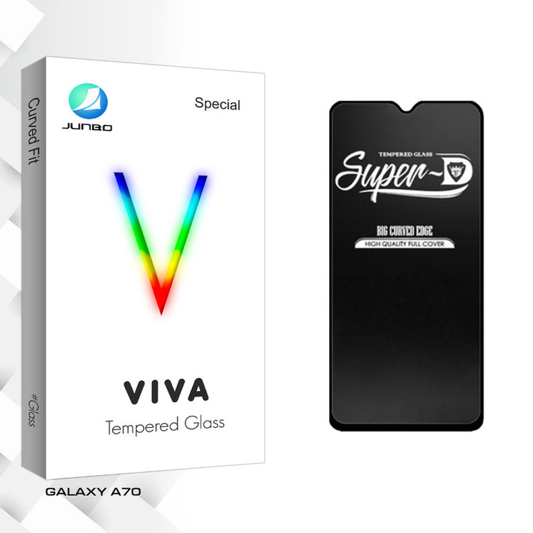 محافظ صفحه نمایش شیشه ای جانبو مدل Viva Glass Super-D مناسب برای گوشی موبایل سامسونگ GALAXY A70