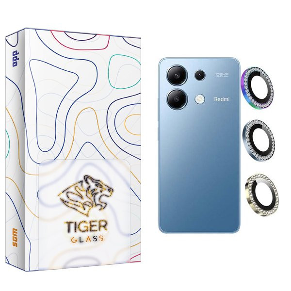 محافظ لنز گوشی تایگر گلس مدل APL2 Ringi negin مناسب برای گوشی موبایل شیائومی Redmi note 13 4G