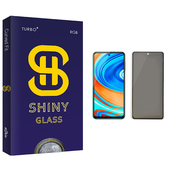 محافظ صفحه نمایش حریم شخصی آتوچبو مدل Shiny Glass مناسب برای گوشی موبایل شیائومی Redmi Note 9 Pro