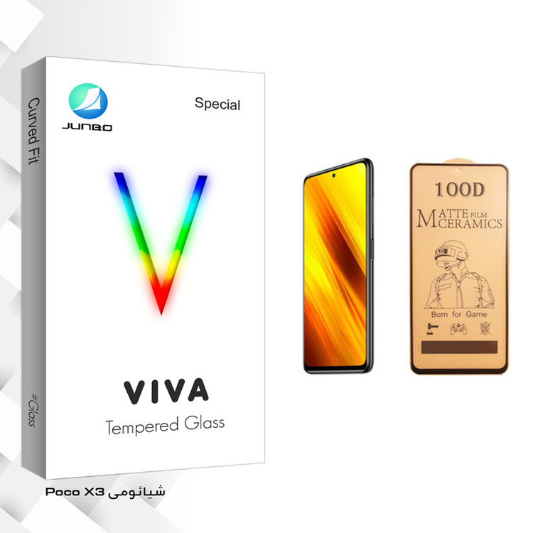 محافظ صفحه نمایش سرامیکی جانبو مدل Viva Glass مناسب برای گوشی موبایل شیائومی Poco X3